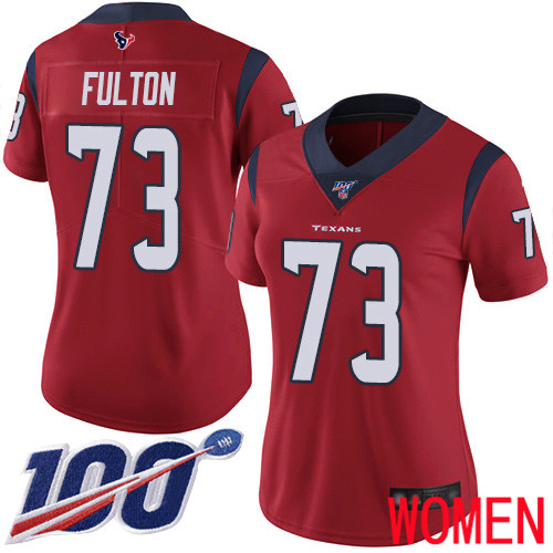 Houston Texans Limited Red Women Zach Fulton Alternate Jersey NFL Football #73 100th Season Vapor Untouchable->youth nfl jersey->Youth Jersey